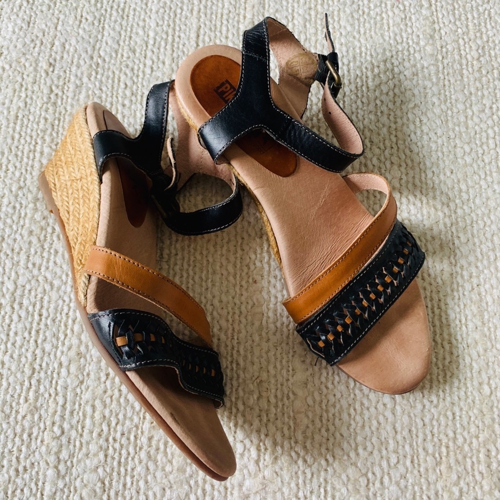 Pikolinos Leather Wedge Sandals